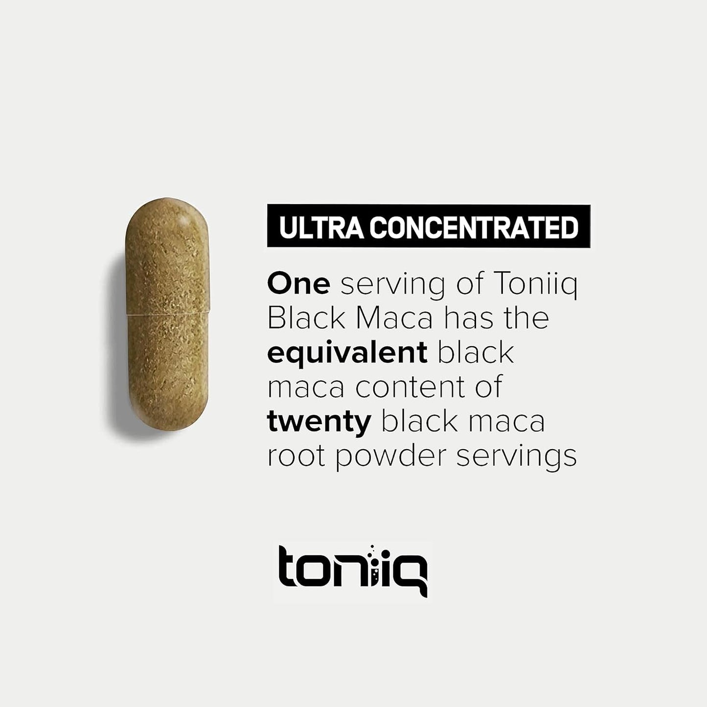 Black Maca Root - Ultra High Potency 20:1 Extract - Single Origin, Wildcrafted & Highly Concentrated -  120 Capsules