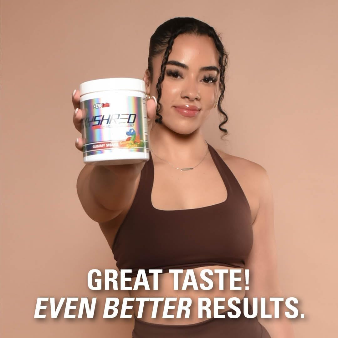 EHP Labs Oxyshred Pre Workout Powder with L Glutamine & Acetyl L Carnitine - Gummy Snake, 60 Servings