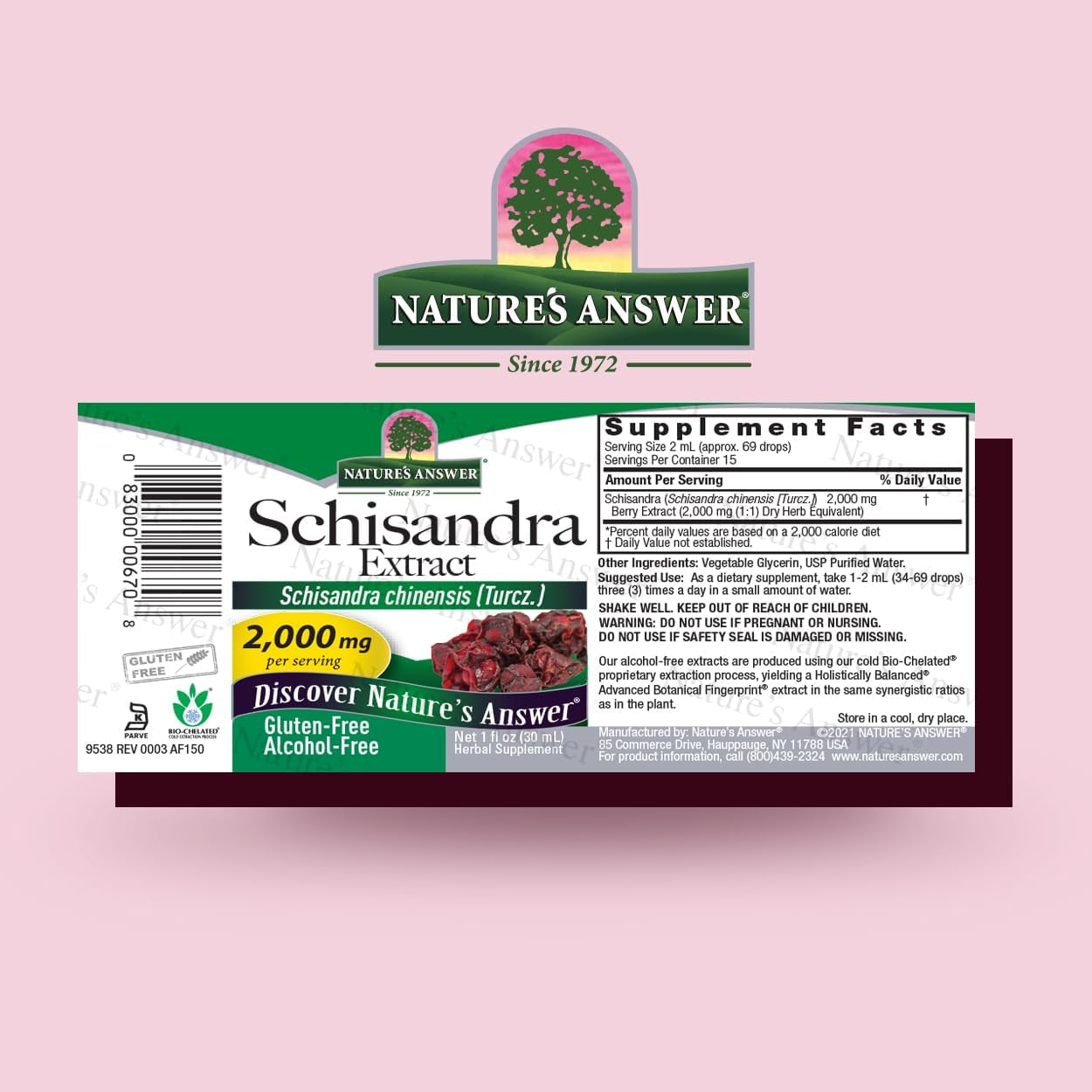 Nature'S Answer Schisandra Berry Extract - Stress, Fatigue, Relaxing Support - Adrenal Support Supplements for Everyone - Made in USA 