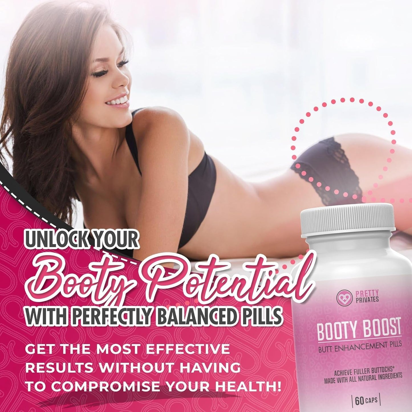 Pretty Privates Premium Butt Enhancement Pills - 60 Ct