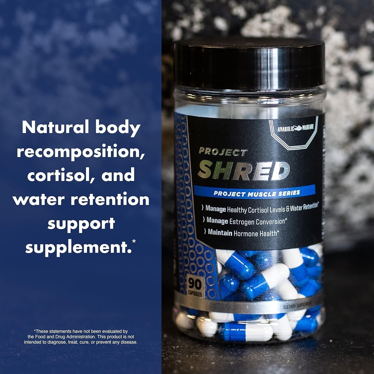 Anabolic Warfare Project Shred, Manage Normal Healthy Cortisol Levels & Water Retention