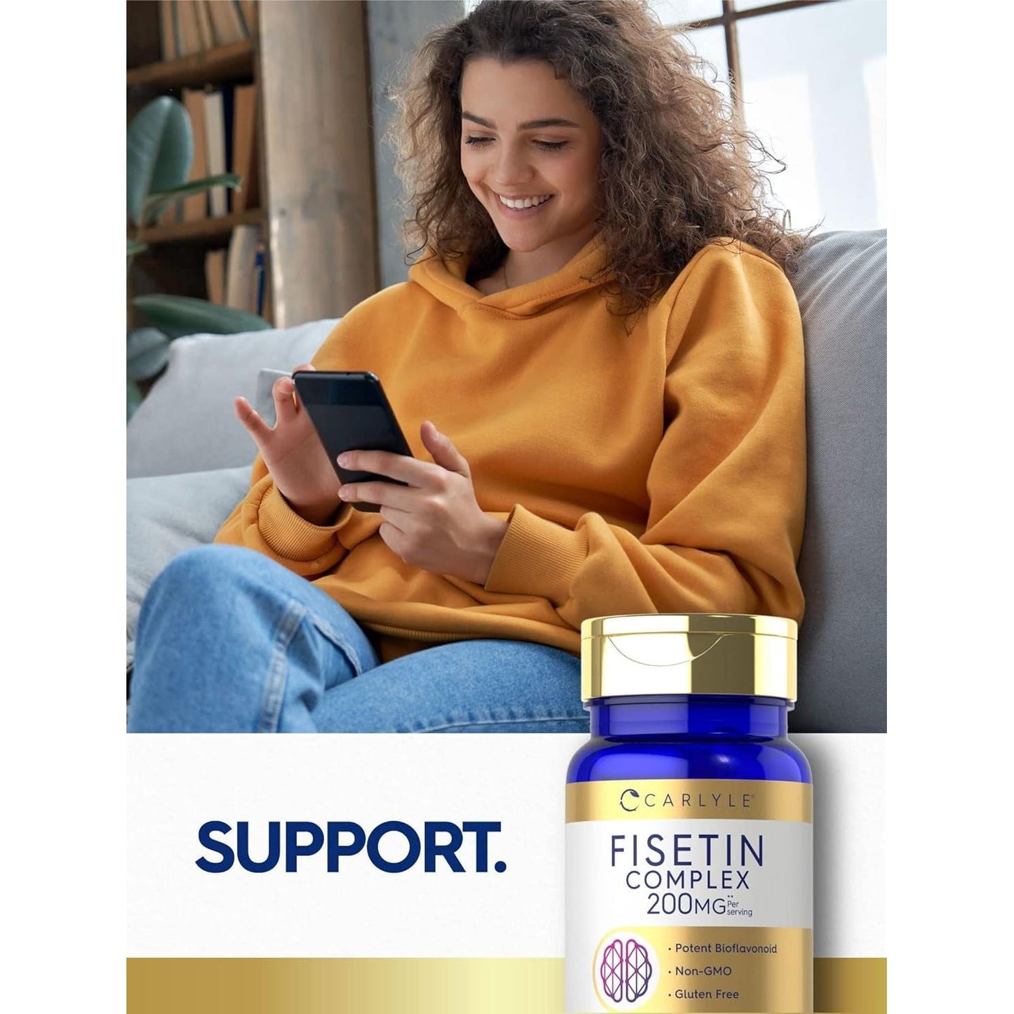 Carlyle Fisetin Complex Supplement | 200Mg | 90 Capsules | Non-Gmo and Gluten Free