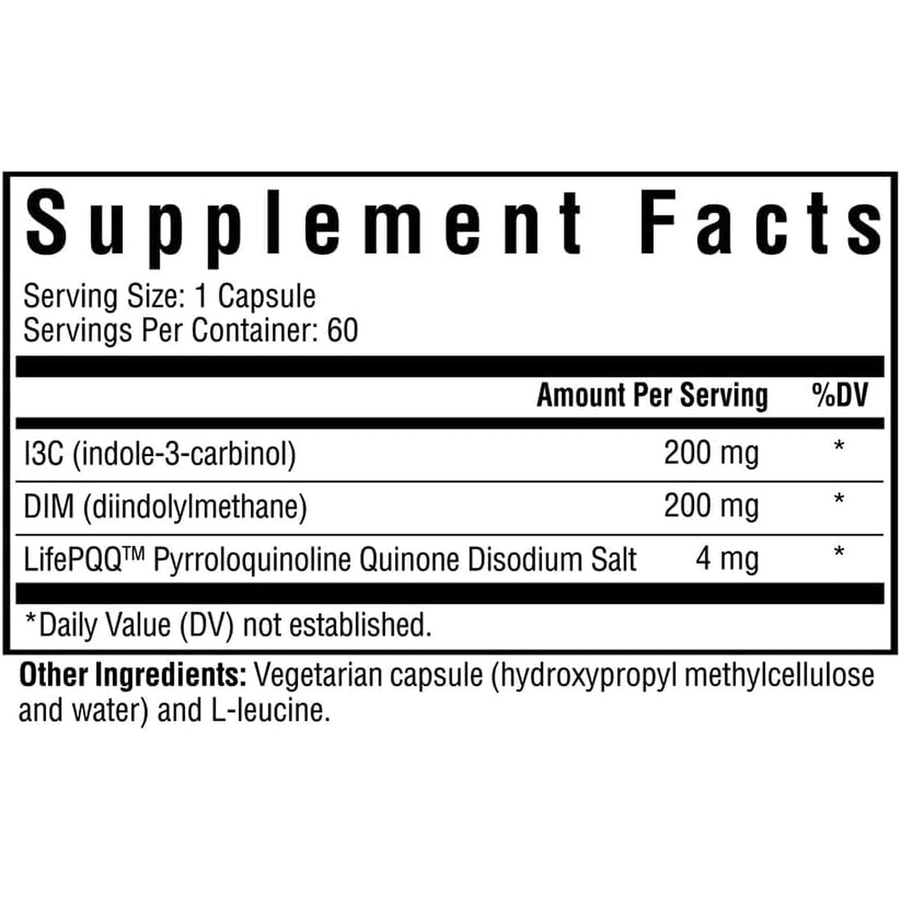 Seeking Health DIM + I3C, 400 Mg, Supports Healthy Hormone Metabolism and Estrogen Balance for Women (60 Capsules)