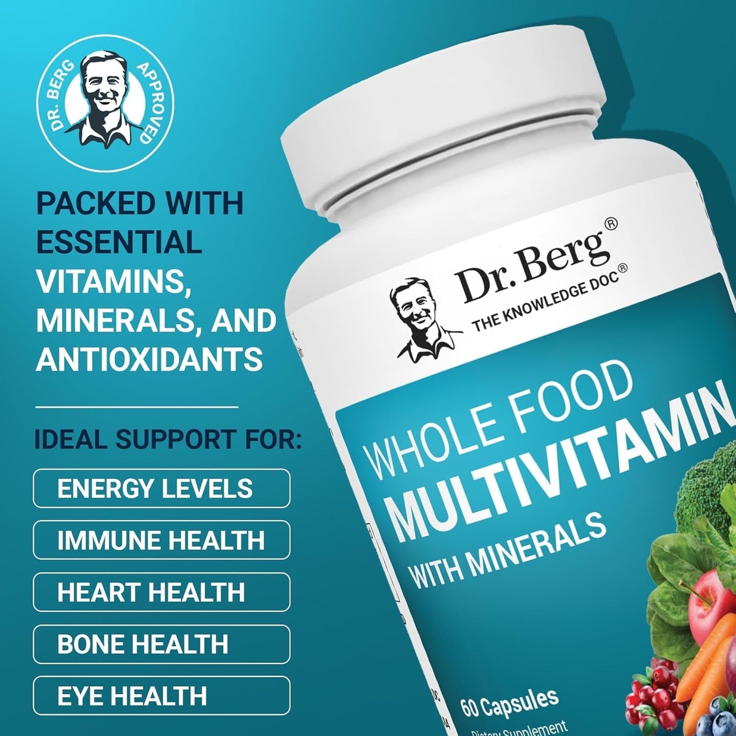 Dr. Berg Whole Food Multivitamin with Minerals - 60 Capsules