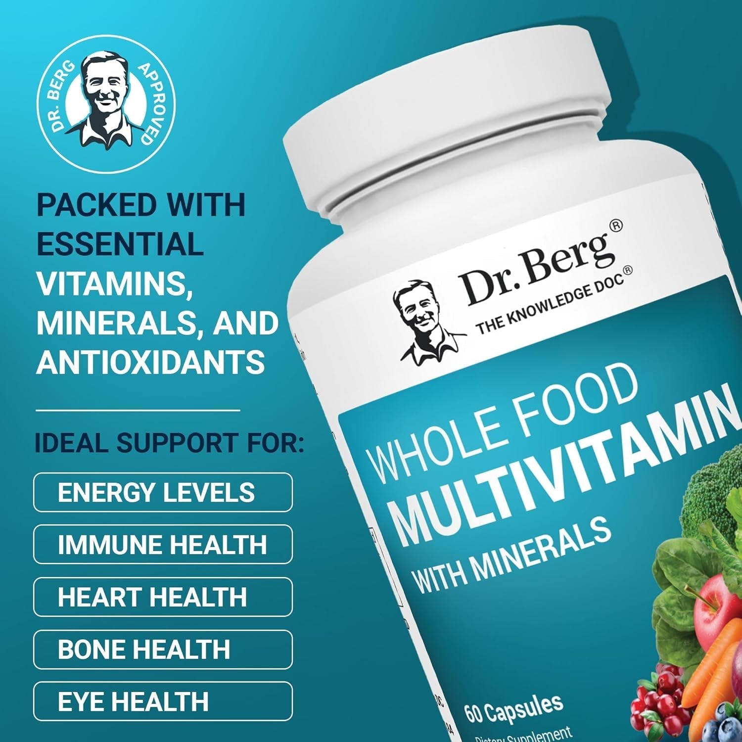 Dr. Berg Whole Food Multivitamin with Minerals - 60 Capsules