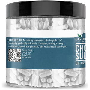 Earthborn Elements Chondroitin Sulfate 200 Capsules, Pure & Undiluted, No Additives