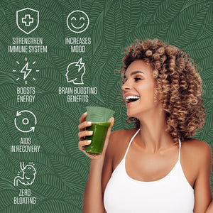 Immuno Greens Powder with Antioxidants, Digestive Enzymes, Immune Support 35 Servings