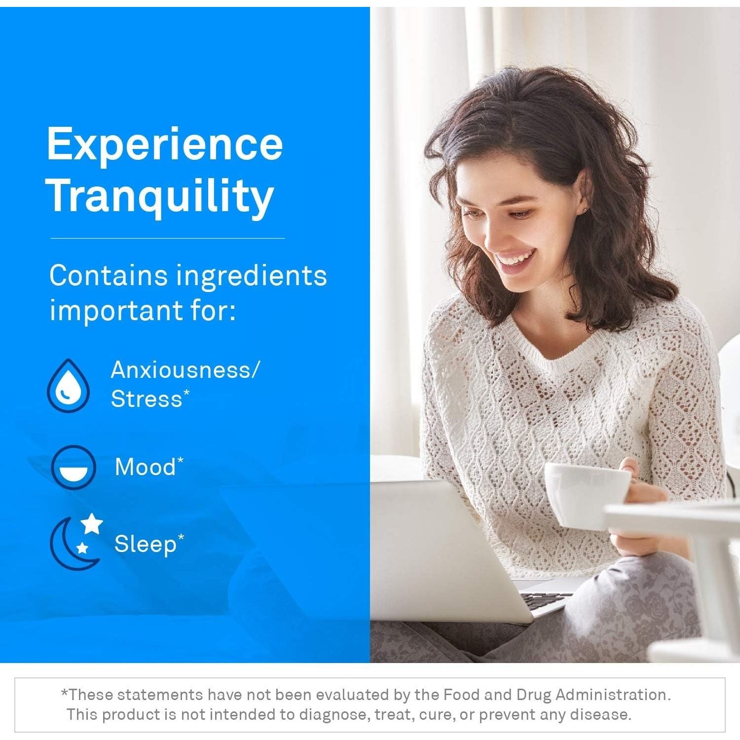 Neuroscience Calm Aid & Mood Support Supplement - Serotonin & GABA Neurotransmitter Supplement (120 Capsules)