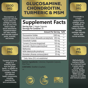 Glucosamine Chondroitin Supplements MSM Complex - 60 Capsules