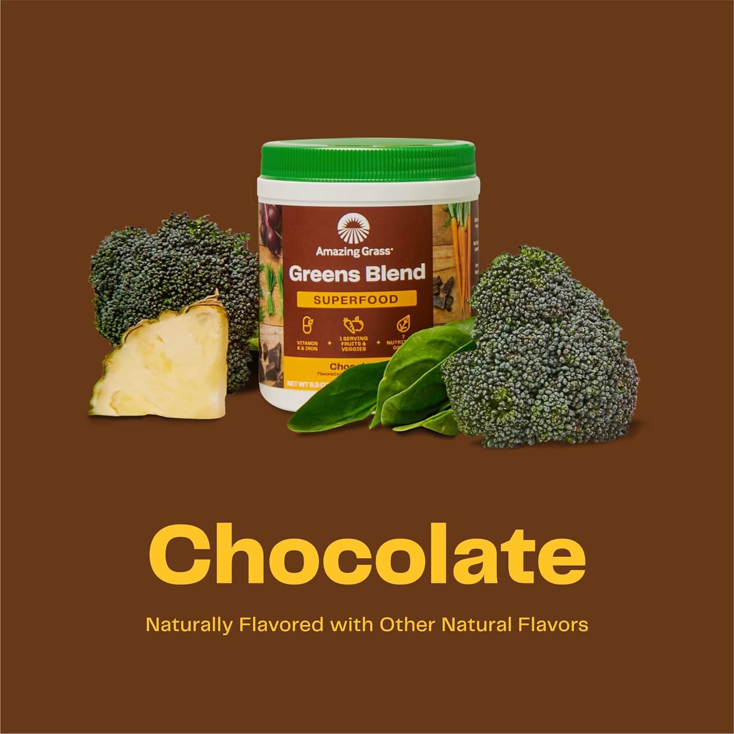 Amazing Grass Greens Superfood Powder: Greens Powder with Digestive Enzymes & Probiotics,100 Servings