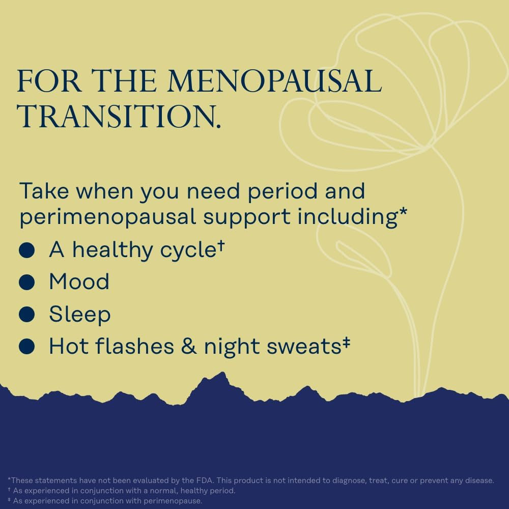 Solaray Perimenopause Her Life Stages - Hot Flashes, Menopause Support - Saffron and Chasteberry  - 30 Servings