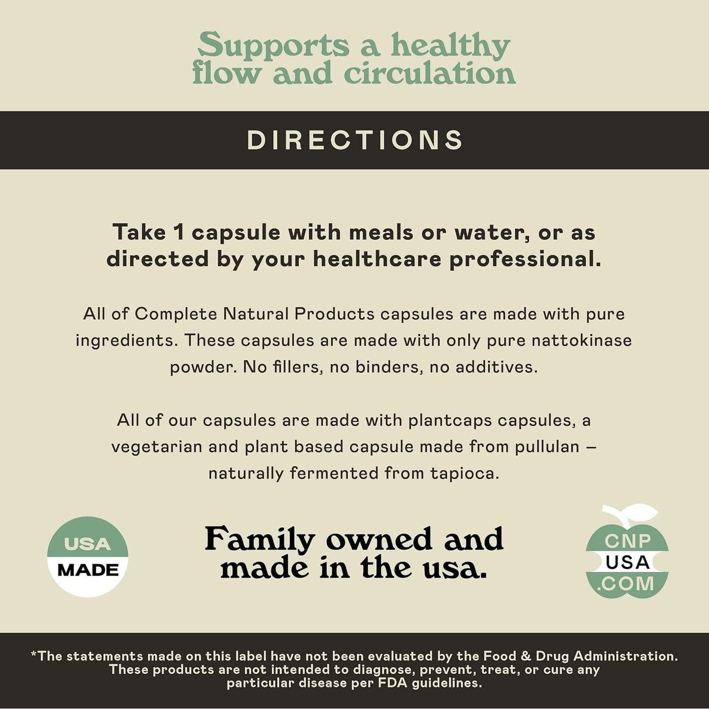 Complete Natural Products Nattokinase Capsules - 100 Count 570Mg 6000Fu'S