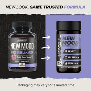 ONNIT New Mood - Occasional Stress Relief  Sleep & Mood Support 60 Count