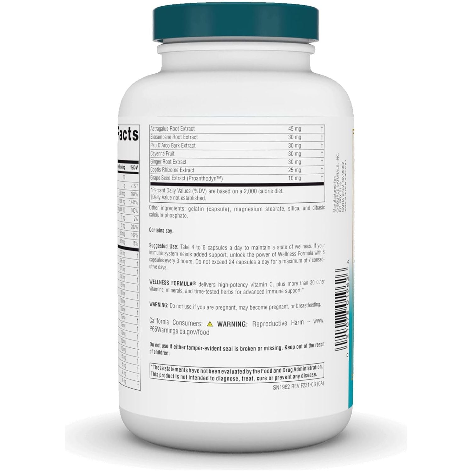 Source Naturals Wellness Formula, Herbal Defense Complex* - 240 Capsules