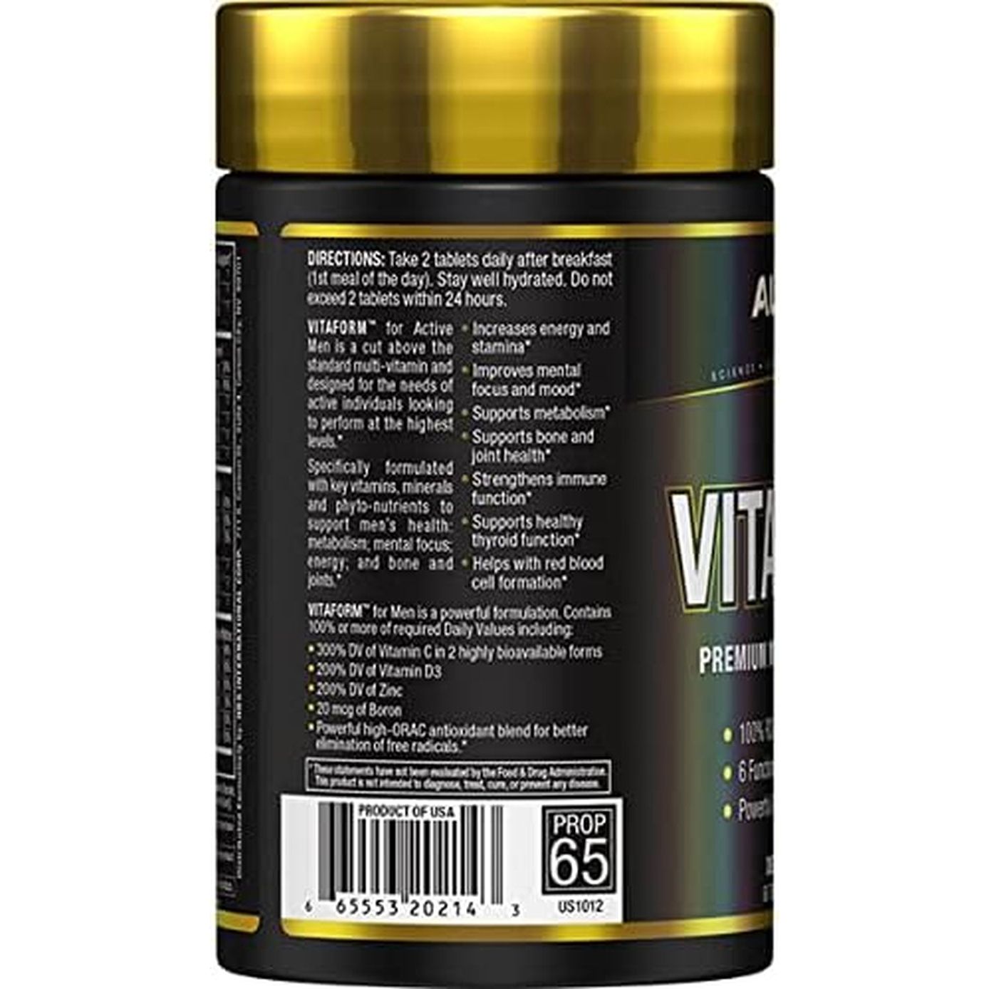 ALLMAX Nutrition - Vitaform - Multi-Vitamin for Men, 60 Tablets (Pack of 1)