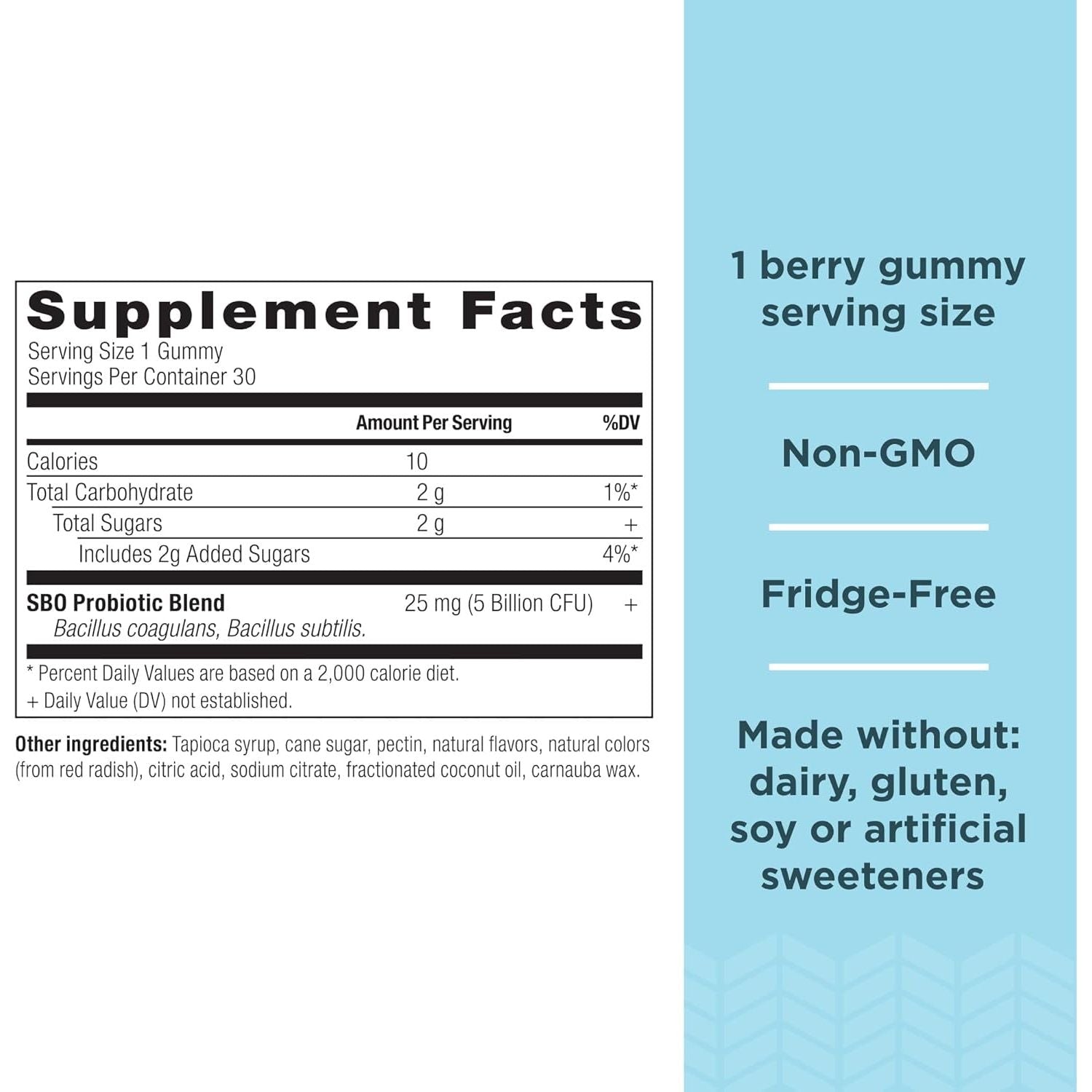Ancient Nutrition Probiotics for Kids, Berry, Reduces Occasional Bloating and Constipation, 30 Count