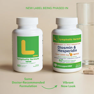 Lymphatic Formula, Diosmin Hesperidin 1000 Mg, 60 Capsules