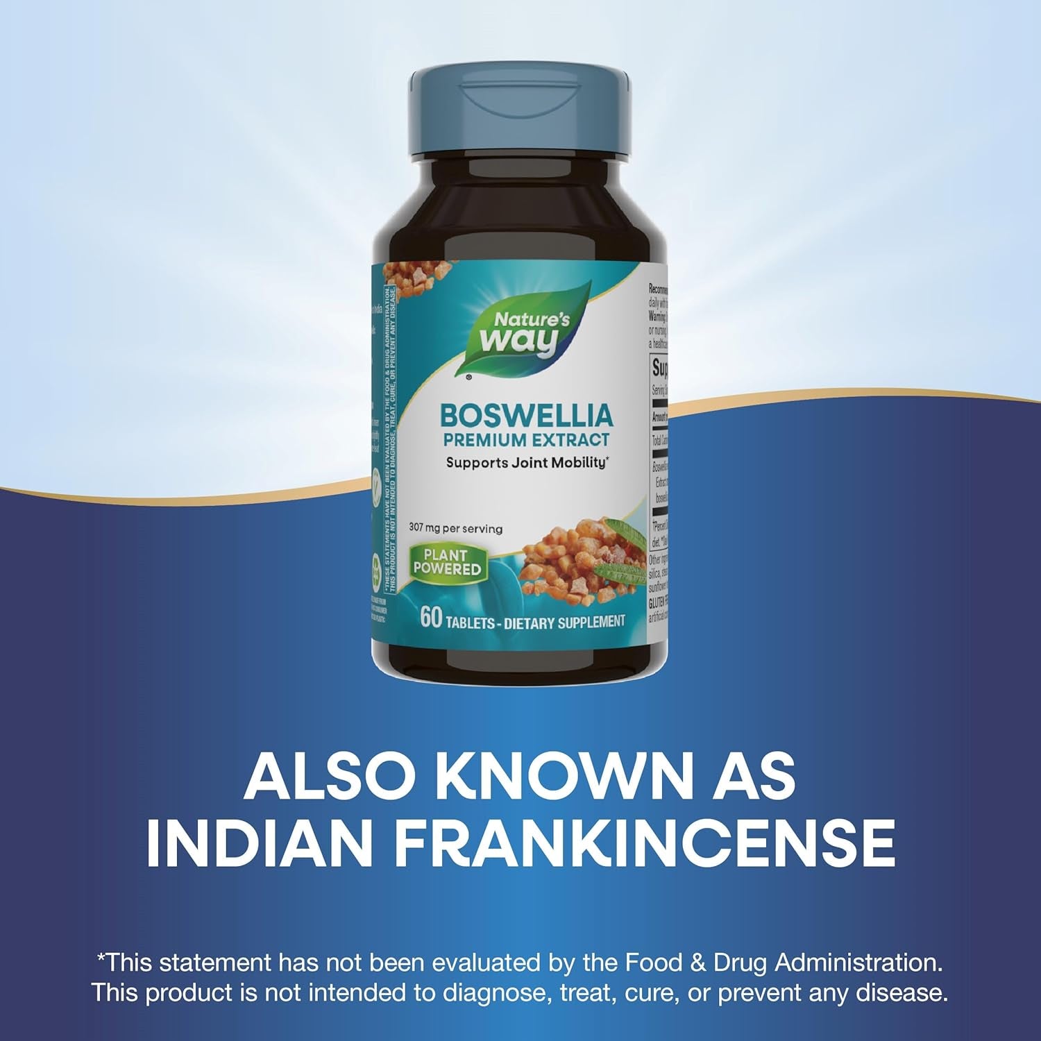 Nature'S Way Boswellia Premium Extract, Supports Joint Mobility, 307 Mg - 60 Tablets