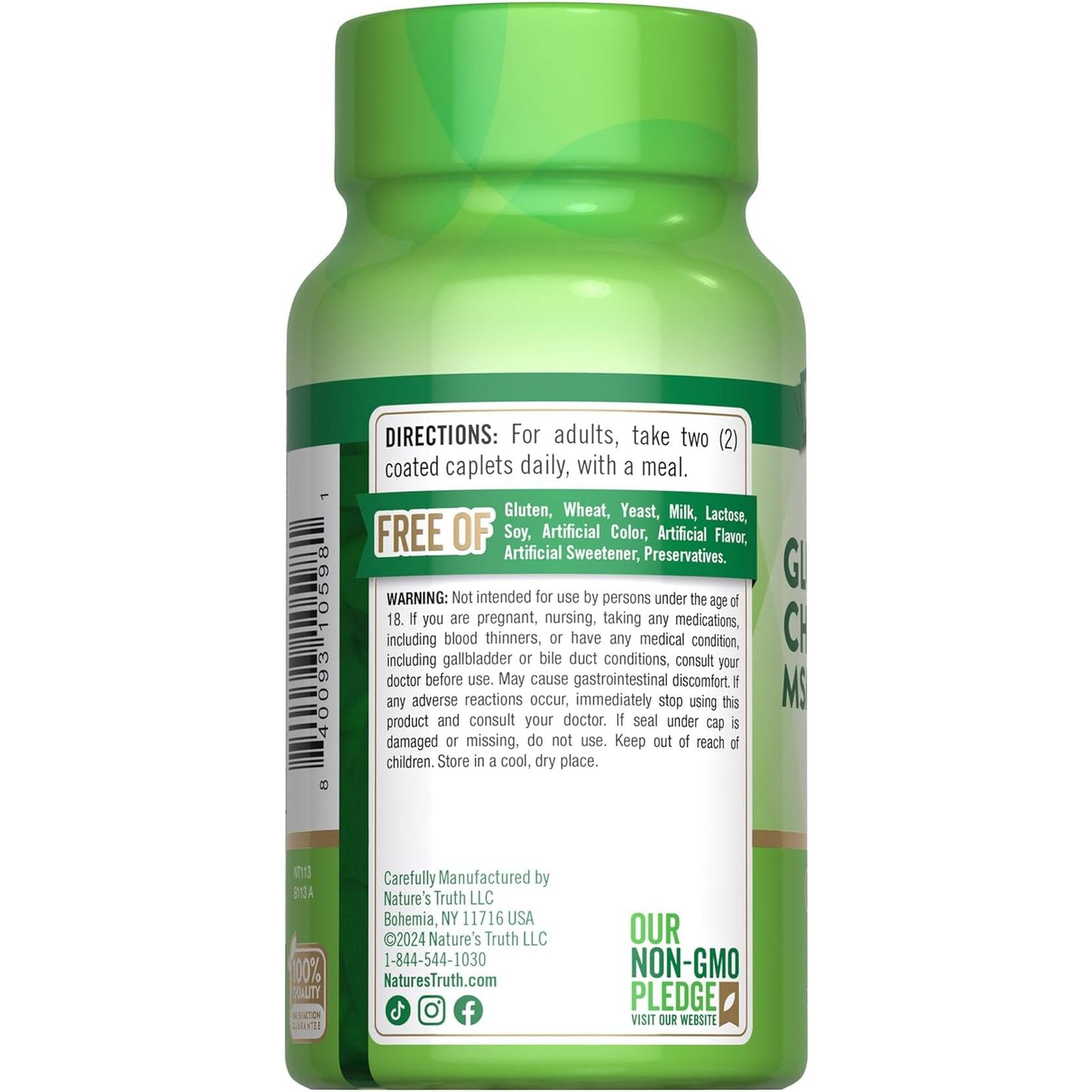 Nature'S Truth Glucosamine Chondroitin MSM Complex | 60 Caplets 