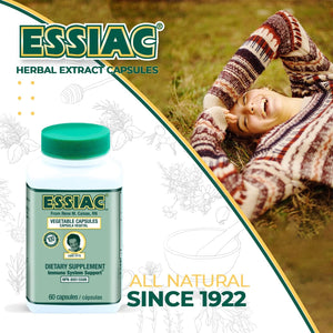 ESSIAC Tea All-Natural Herbal Extract Capsules - Powerful Antioxidant Blend to Help Promote Overall Health & Well-Being 60 Capsules