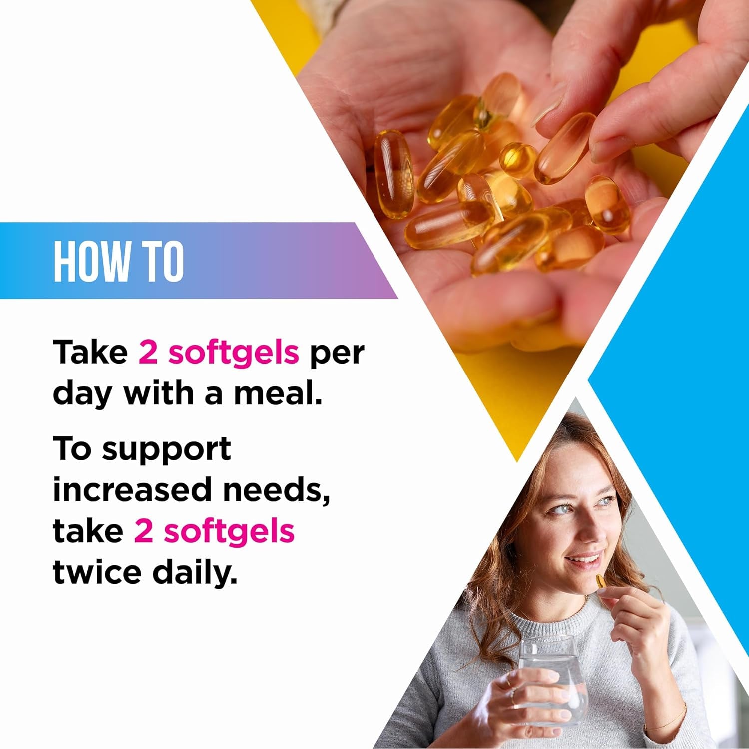 Livingood Daily Omega 3 6 9 plus Turmeric Curcumin - Supports Heart Health - 60 Softgels