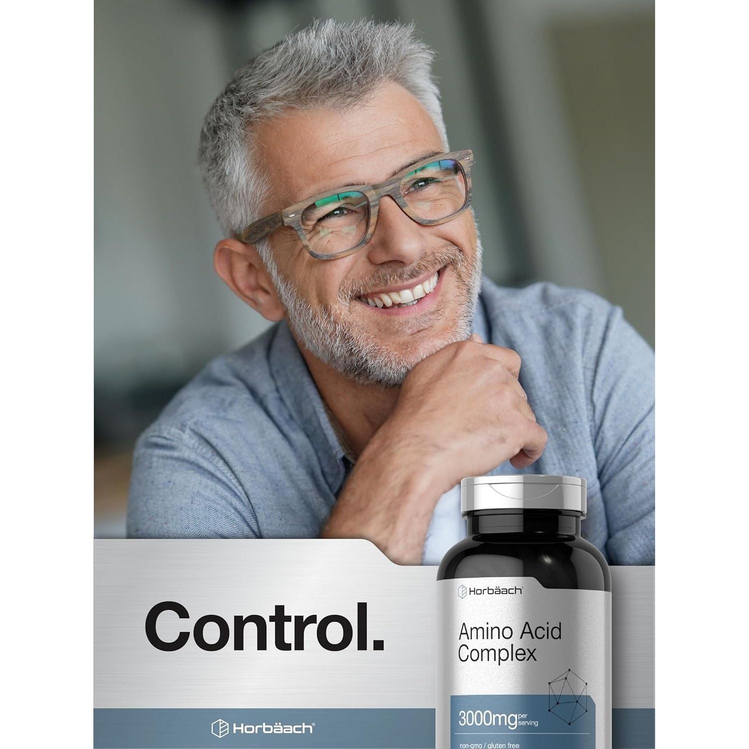 Horbäach Amino Acid Complex 3000Mg | 250 Caplets | Non-Gmo, Gluten Free Supplement