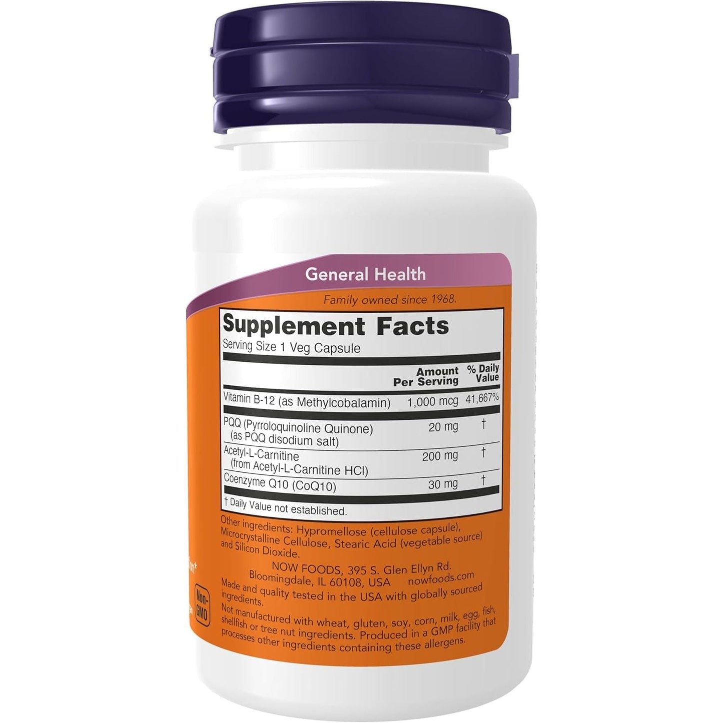 NOW Foods Supplements, PQQ Energy, Free Radical Scavenger*, Cognitive Support*, 30 Veg Capsules