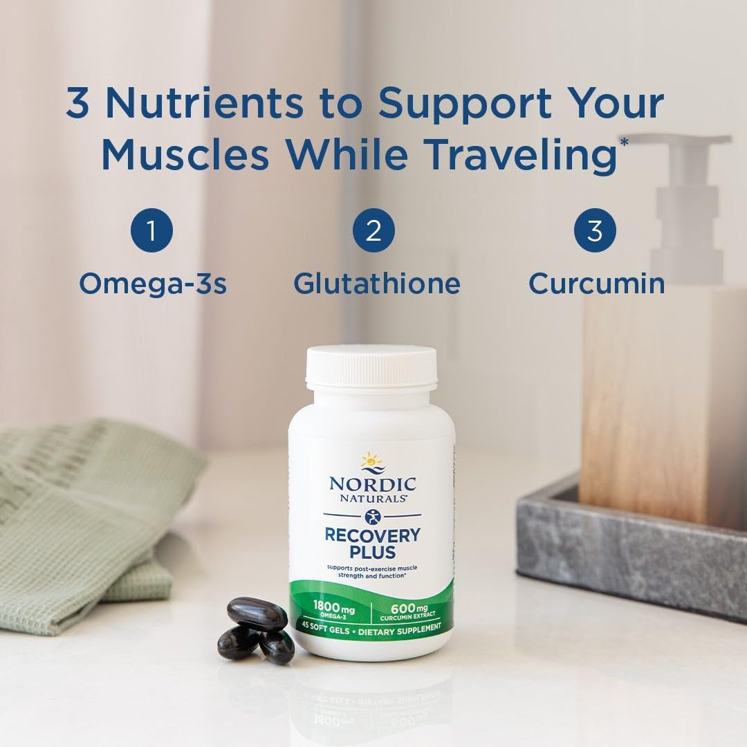 Nordic Naturals Recovery Plus, Unflavored - Cellular Health & Recovery - Post-Exercise Muscle Support - 15 Servings