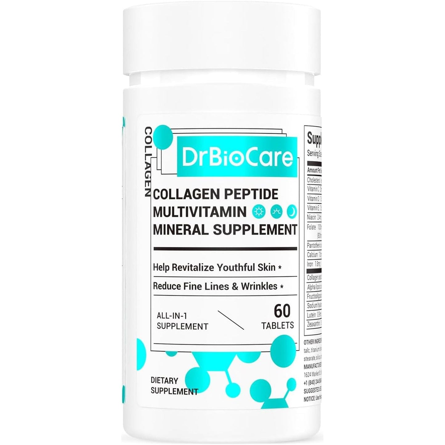 Collagen Peptides for Women, Beauty Vitamin & Mineral Supplement - Made in USA - 60 Tablets