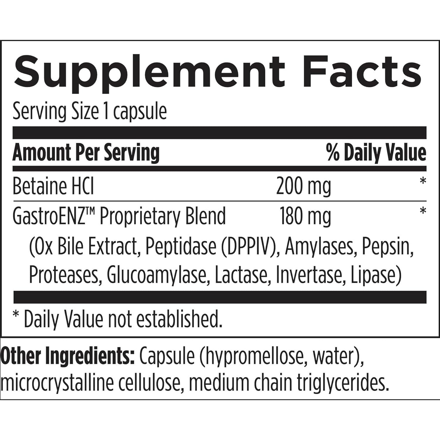 Designs for Health Digestzymes - Digestive Enzymes + Betaine Hydrochloride for Gas & Bloating Relief (60 Capsules)