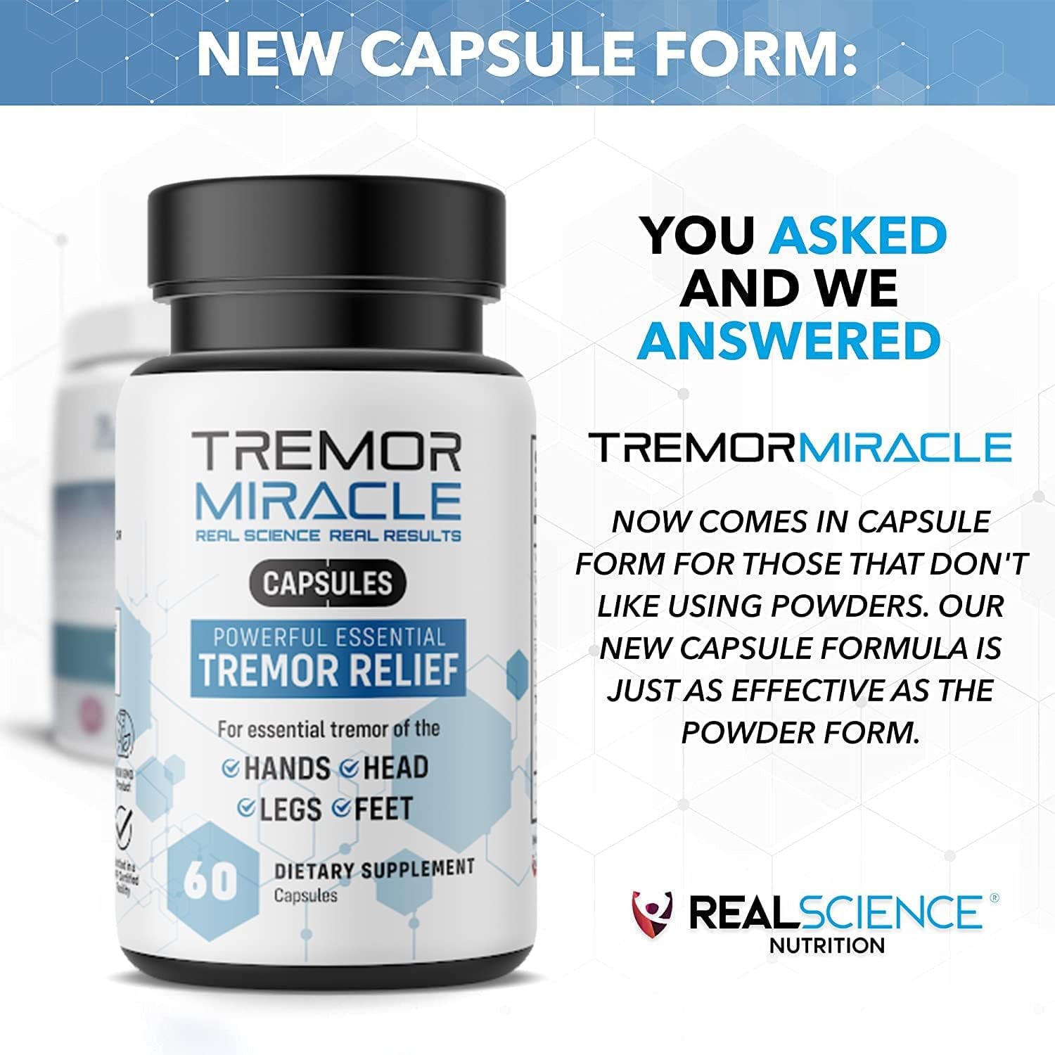 Tremor Miracle Capsules - Essential Tremor Herbal Capsule Supplement for Hands, Legs, Feet, Head Tremors
