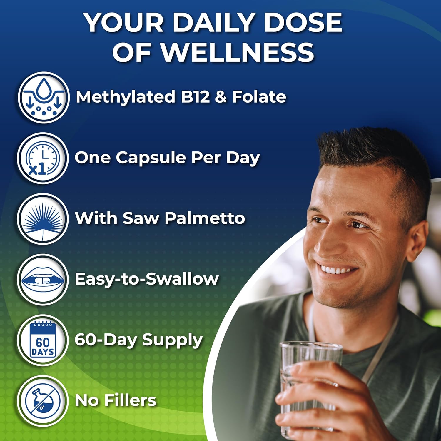 Multivitamin for Men - Daily Men’S Multivitamin - Vegan, Non-Gmo - 60 Caps
