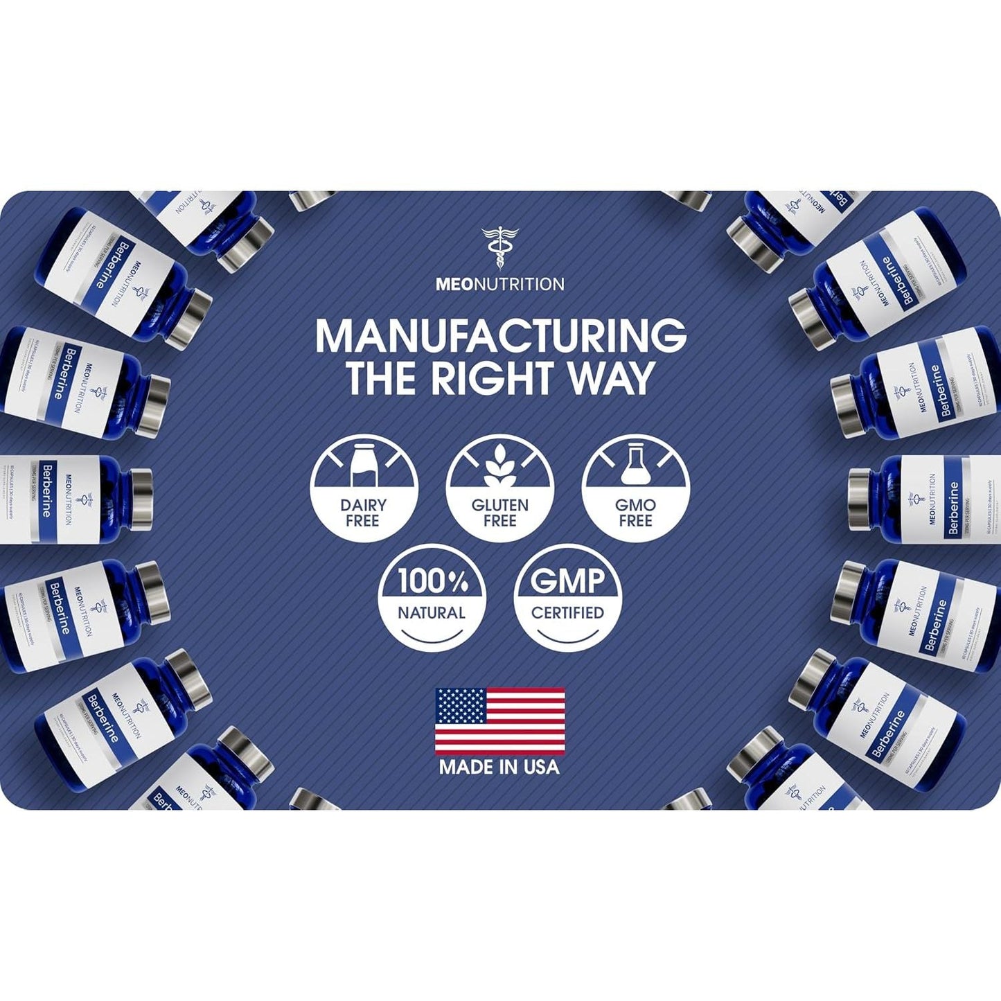 Berberine Supplement 1200Mg HCI - Supports Metabolic Health & Overall Wellness 60 Capsules