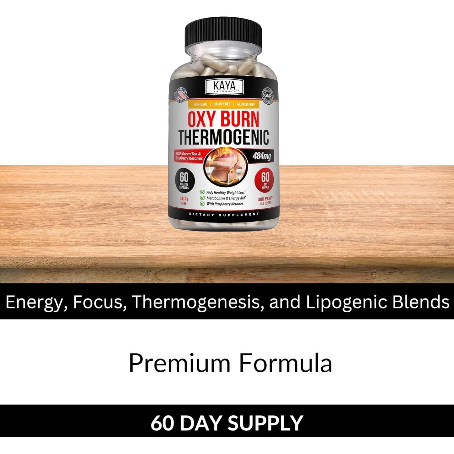 Kaya Naturals Supreme Fat Burner - Weight Loss Pills Women & Men 60 Count