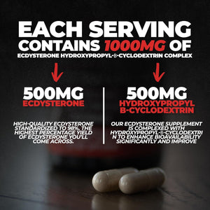 Ecdysterone Supplement, Natural Muscle Builder for Men, 1000Mg Beta Ecdysterone