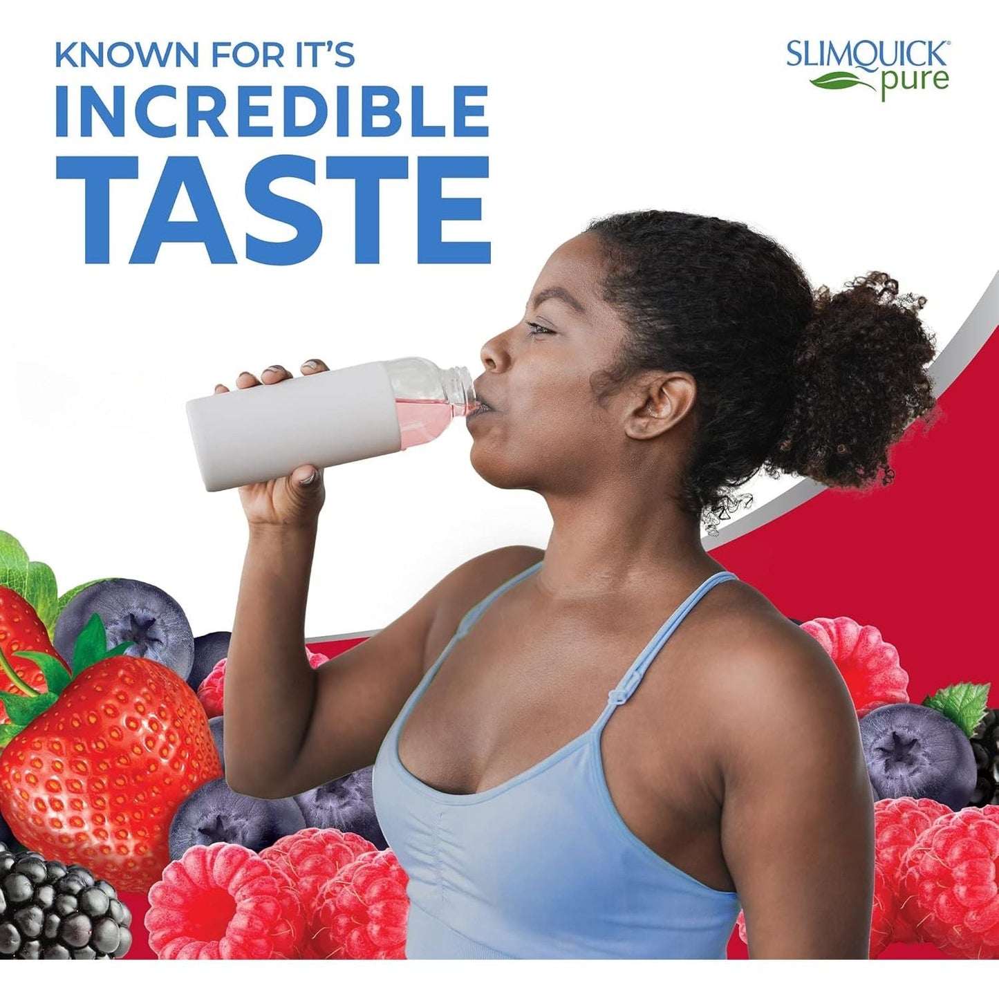 Slimquick Pure 3X Extra Strength Mixed Berry Drink Mix for Women to Help Achieve Weight Goals 26 Count