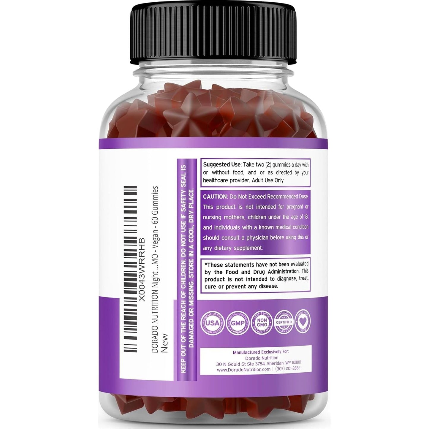 Night Time Fat Burner Gummies (60 Count) Weight Loss & Metabolism