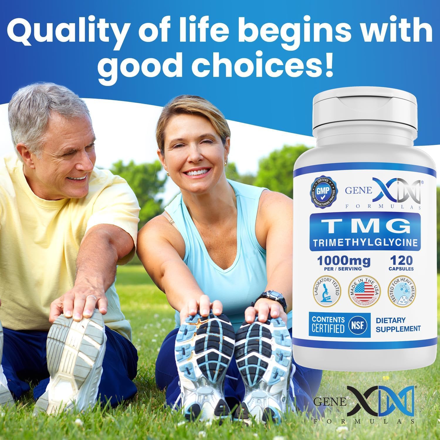 Genex Formulas 1000Mg TMG Supplements - Liver Supplement for Healthy Homocysteine Levels (120 Capsules)