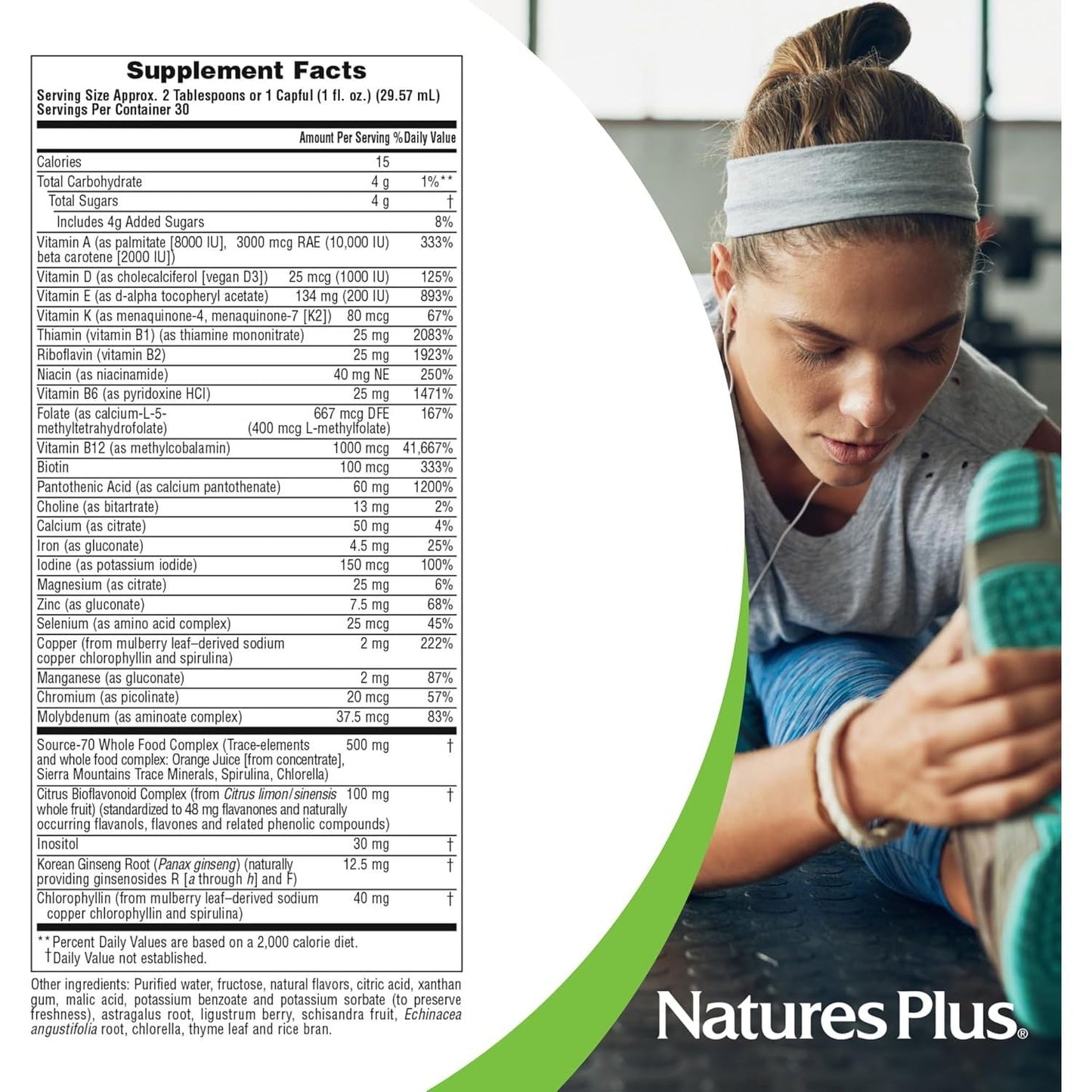 Natures plus Source of Life Liquid, Tropical Fruit - Multivitamin & Mineral Supplement  - 30 Servings (30 Fl Oz)