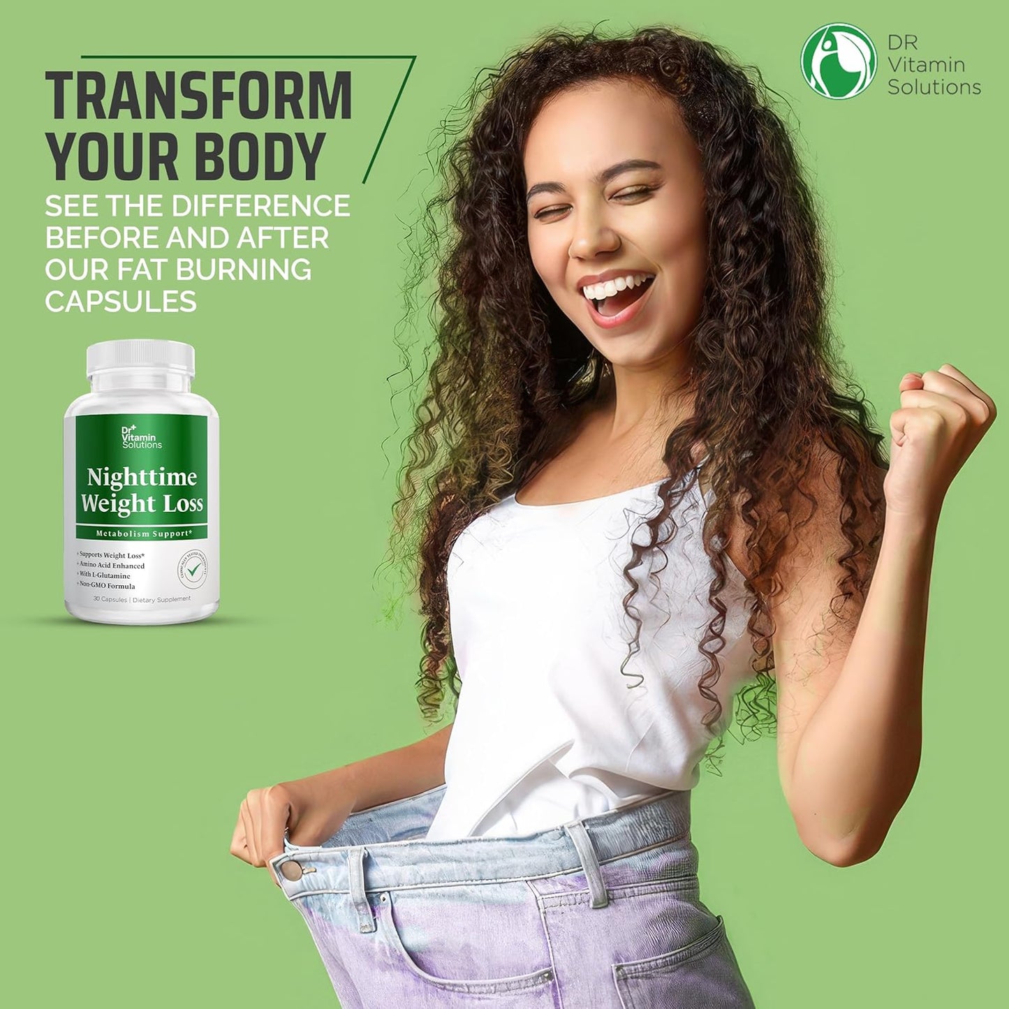 DR. Vitamin Nighttime Fat Burner Supplements - Appetite Suppressants for Weight Loss - 30 Count