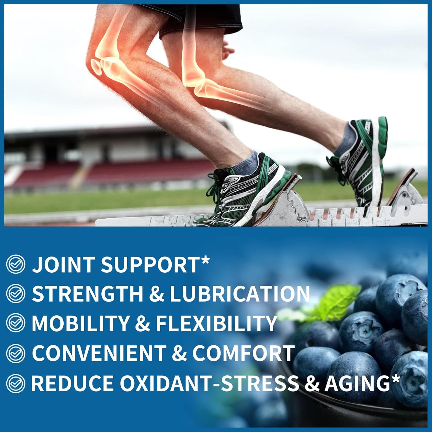 Glucosamine Chondroitin Gummies with MSM, Boswellia Turmeric & Hyaluronic Acid, Extra Strength Joint Support Supplement (2 PACK, 120 Count)