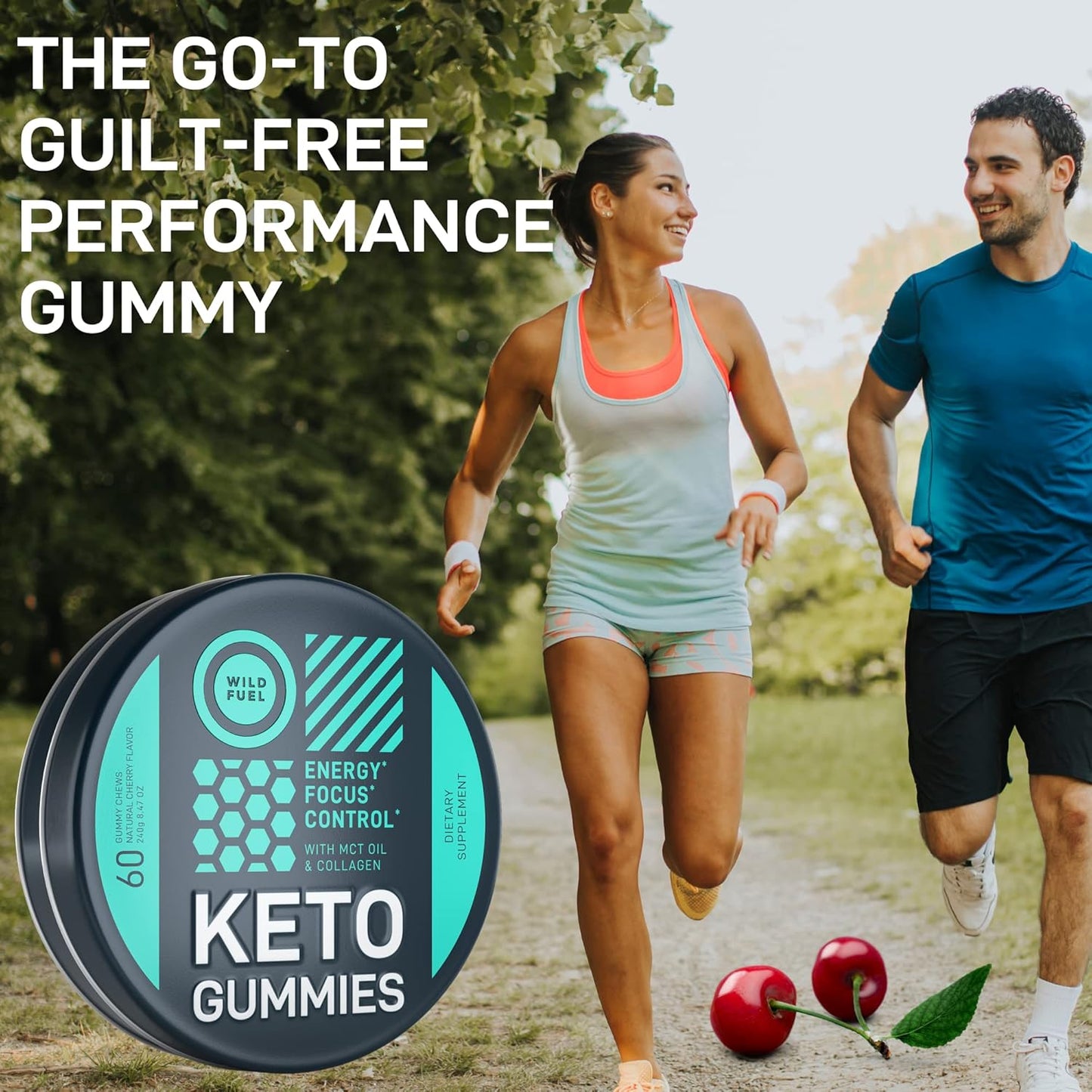 Keto Candy MCT Oil Keto Gummies with Collagen - Pre Workout Keto Gummy Energy Chews -60 Chewables