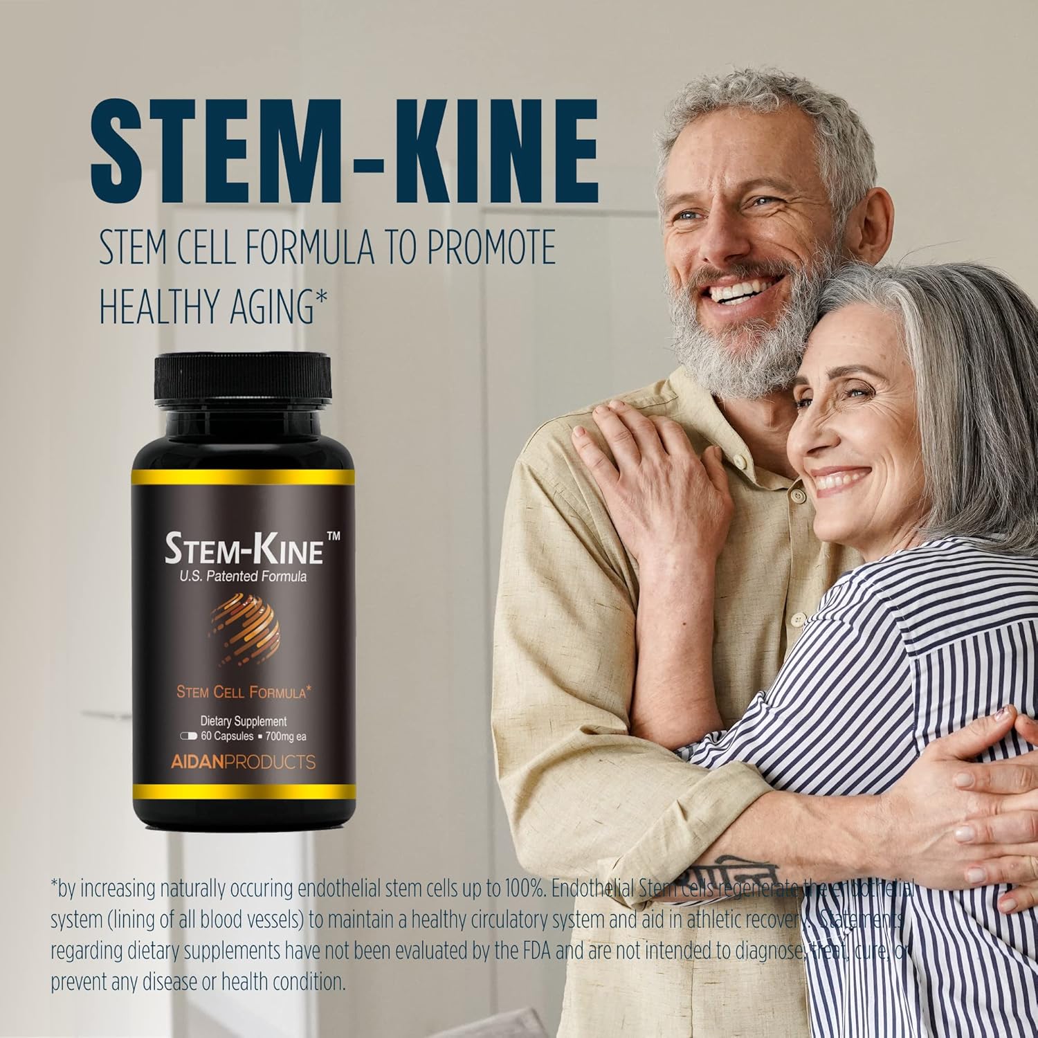 Stem-Kine Stem Cell Supplements - Increase Circulating Stem Cells, Promoting Aging Support, 60 Capsules