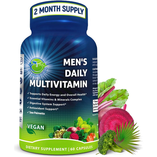 Multivitamin for Men - Daily Men’S Multivitamin - Vegan, Non-Gmo - 60 Caps