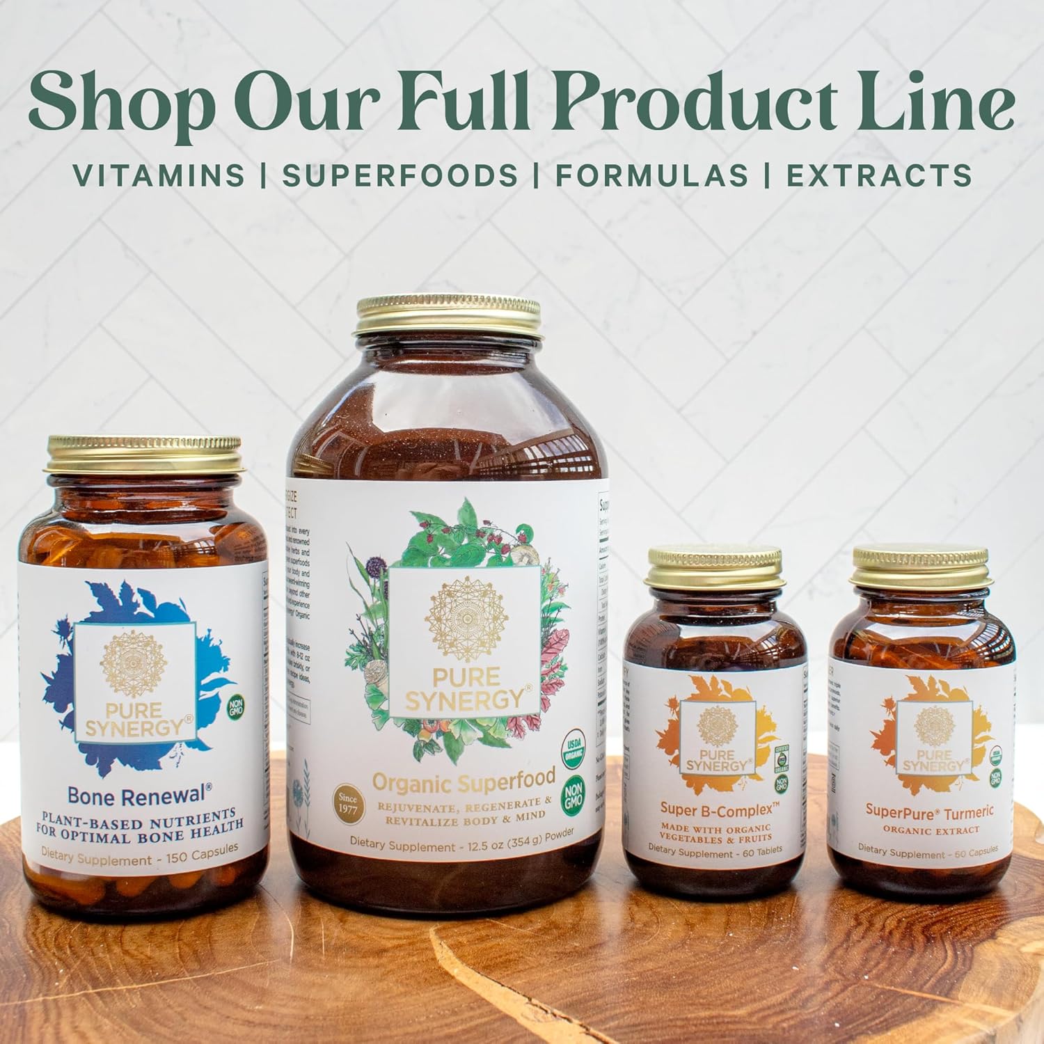 PURE SYNERGY Bone Renewal | Natural, Vegan Bone Health Supplement with Vitamin D3, K2, Magnesium, & Boron (150 Capsules)