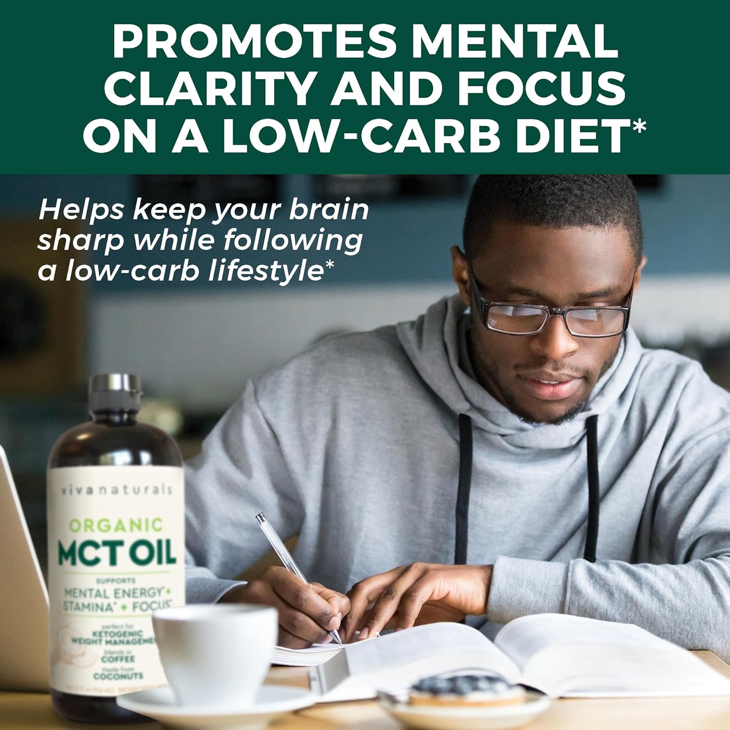 Viva Naturals Organic MCT Oil 32 Fl Oz