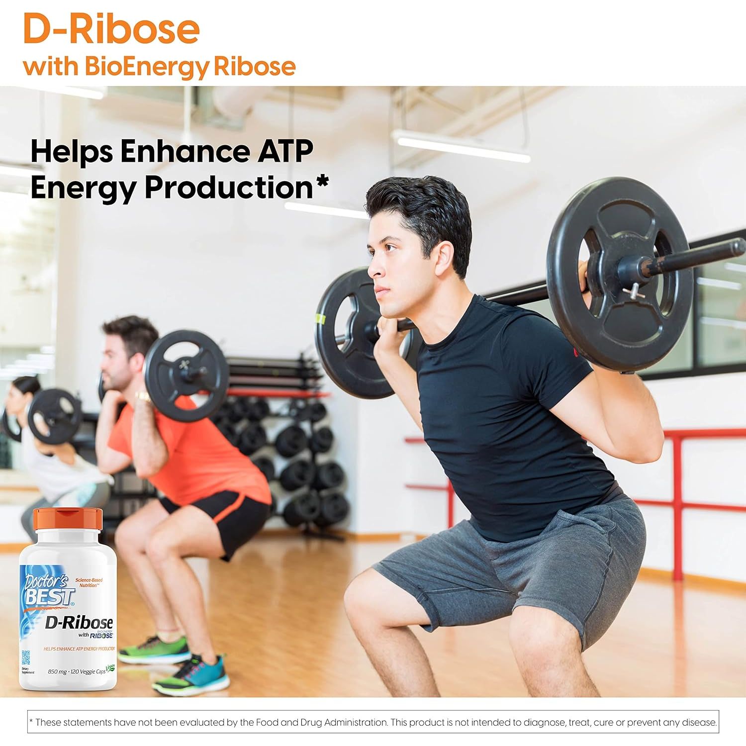 Doctor'S Best D-Ribose, Supports ATP Energy Production 120 Veggie Caps