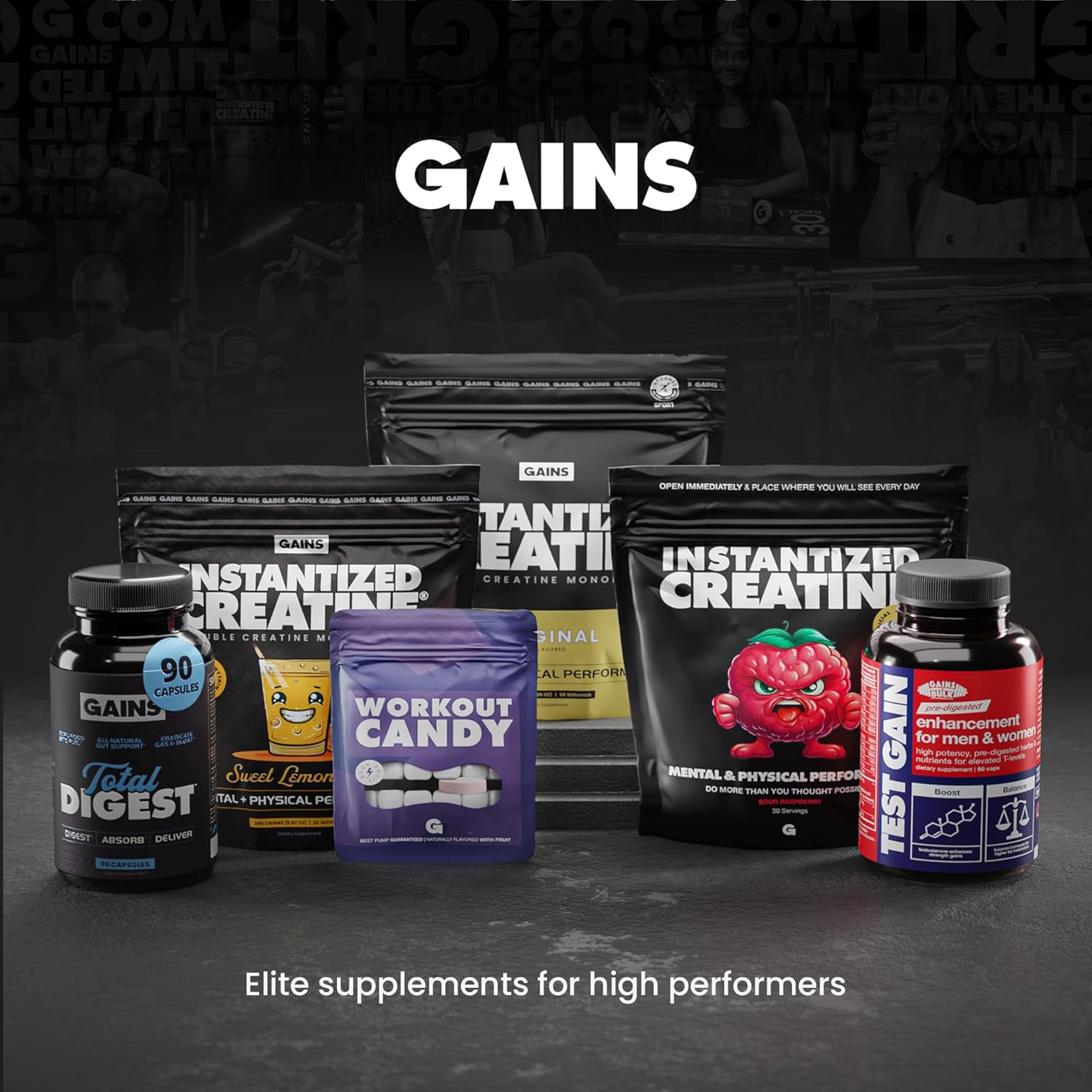 Gains in Bulk, Athlete Digestive Formula, Digestive Enzymes and Probiotics (90 Count)