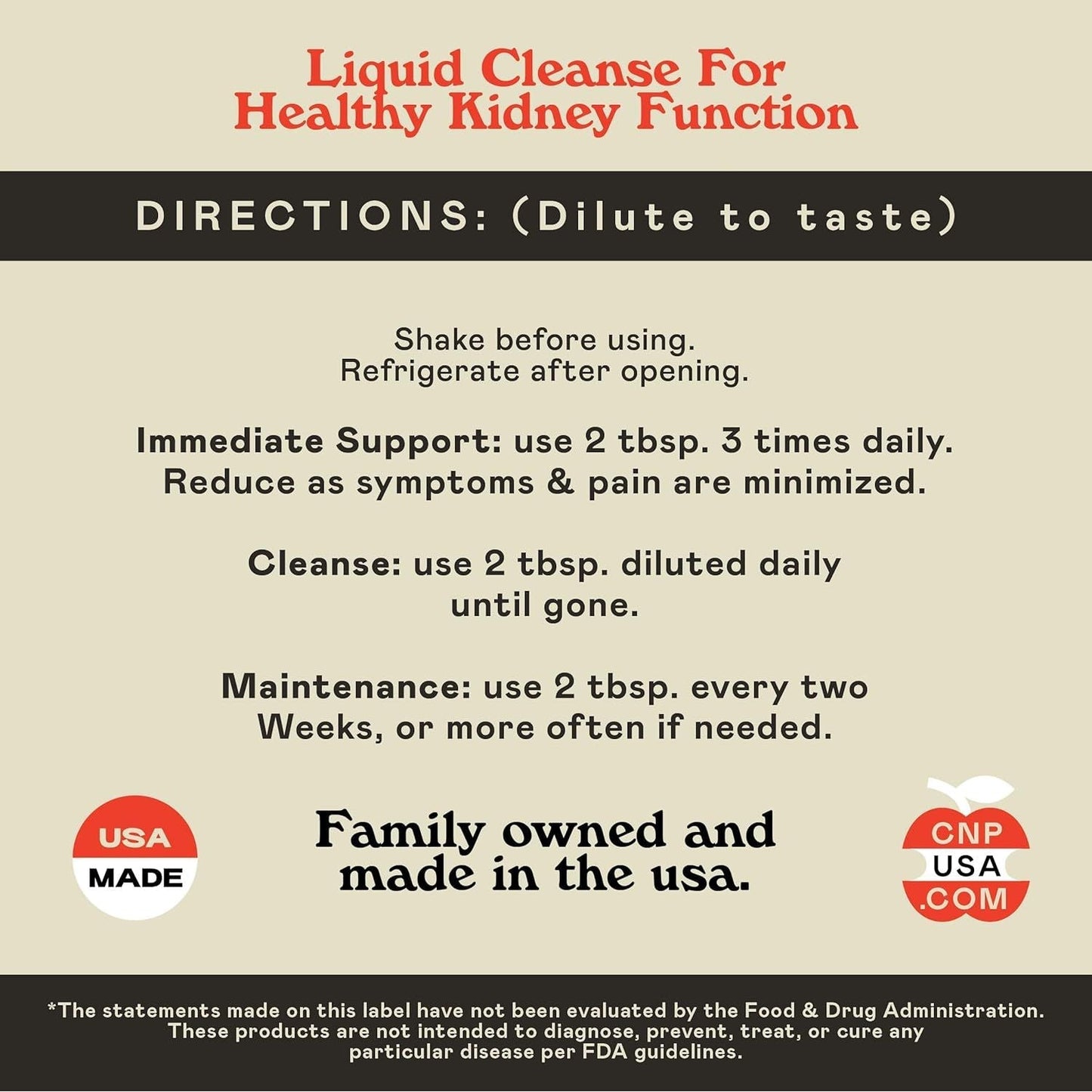 Complete Natural Products Kidney Complete - Organic Liquid for Kidney Support, Cleanse, and Detox (8Oz)