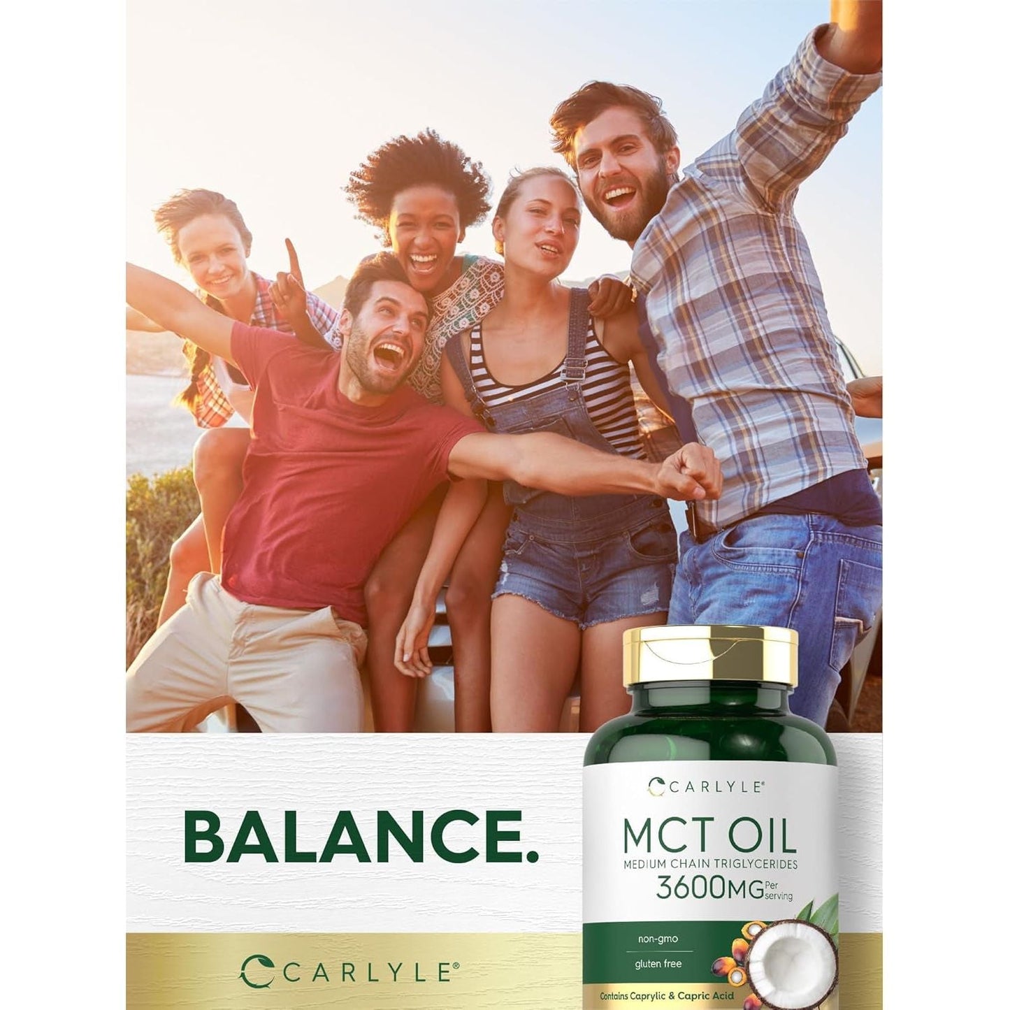Carlyle MCT Oil Capsules 3600 Mg | 70 Softgels | Keto Coconut Oil Pills | Non-Gmo & Gluten Free Supplement